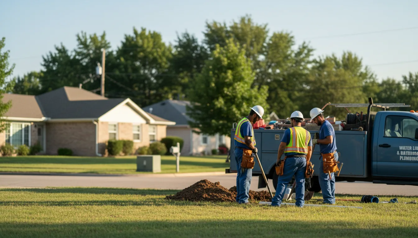 Residential water line and bathroom plumbing service in Saline, MI